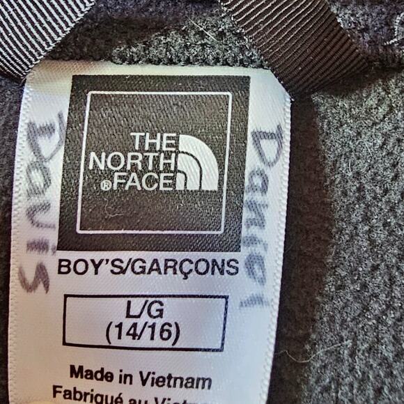 The North Face Fleece 1/4 Zip Boys Large Black Outdoor Layering Minimal Classic - Picture 5 of 5